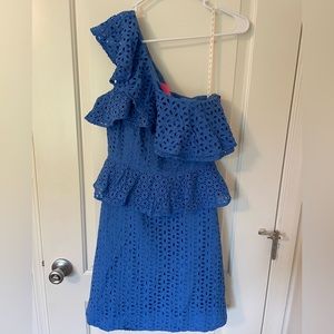 Lilly Pulitzer one shoulder ruffle dress